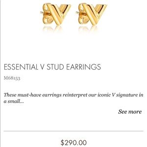 Louis Vuitton Essential V Stud Earrings